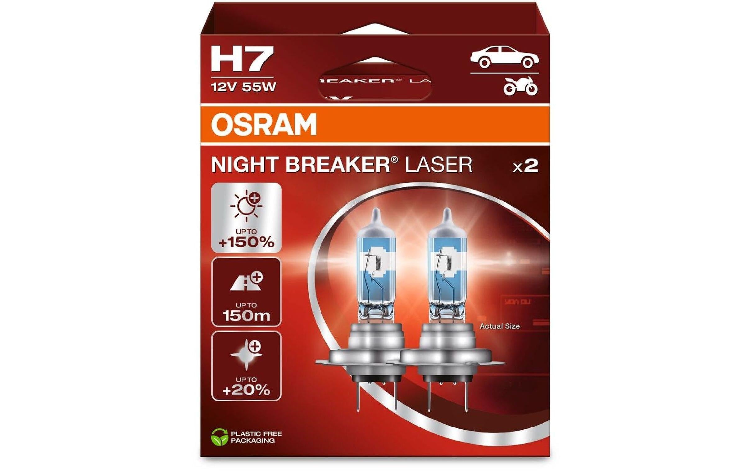 OSRAM Night Breaker Laser H7 Xenarc Duobox 12V 55W PX26d
