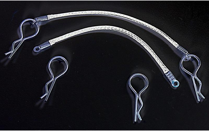 Absima Karosseriesplinte mit Seil, silber (80mm)