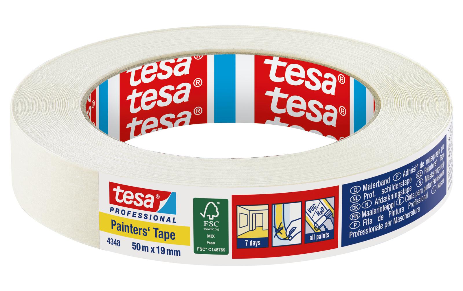 tesakrepp Malerband Standard 50m x 19mm, beige