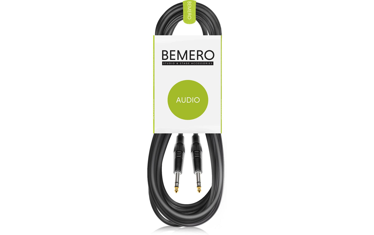 Bemero BAC1515-600BK 6.3 Klinke m+m 6m Linekabel, symmetrisch, schwarz, M-Serie