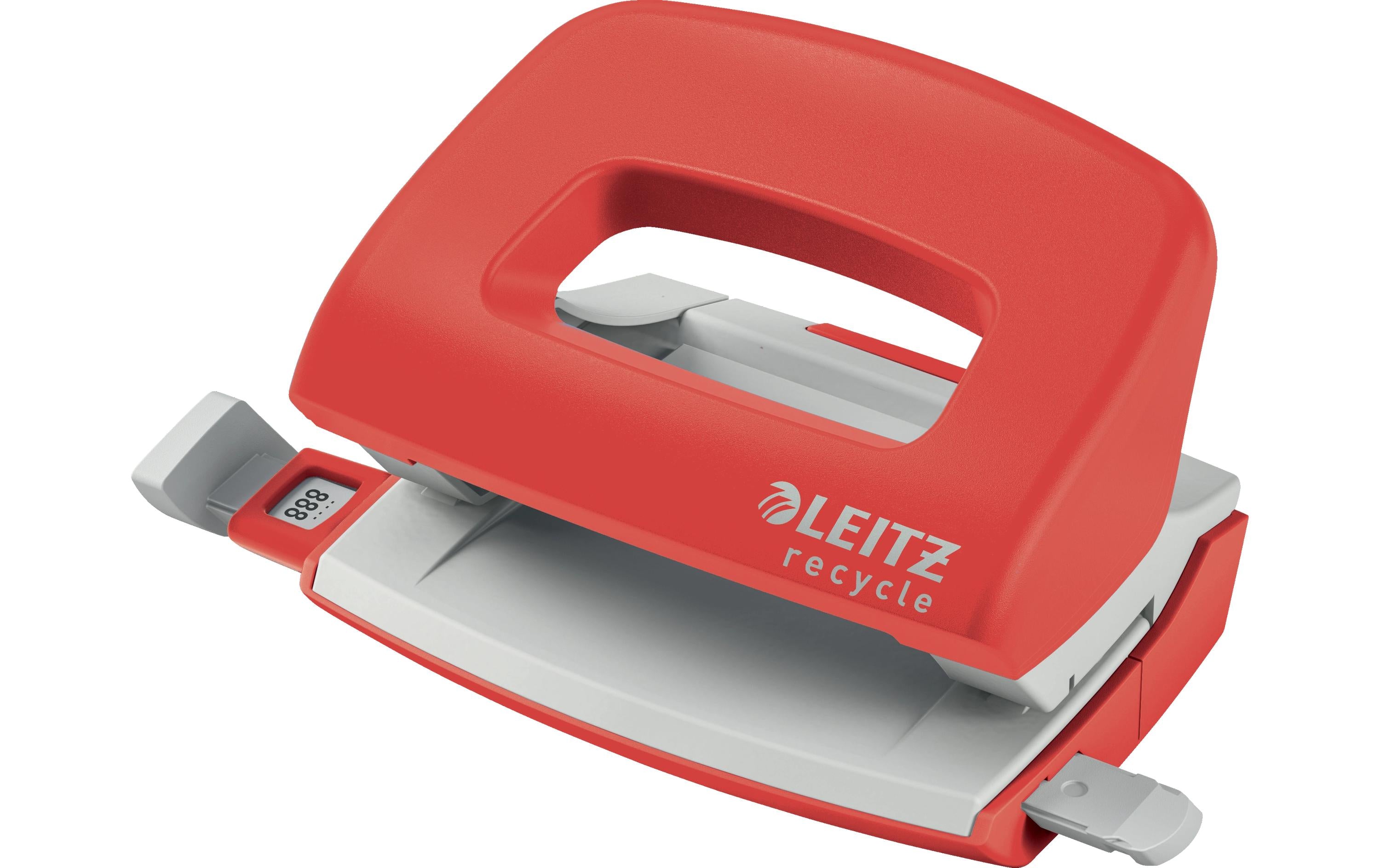Leitz NeXXt Recycle Mini Locher 10 Blatt, rot
