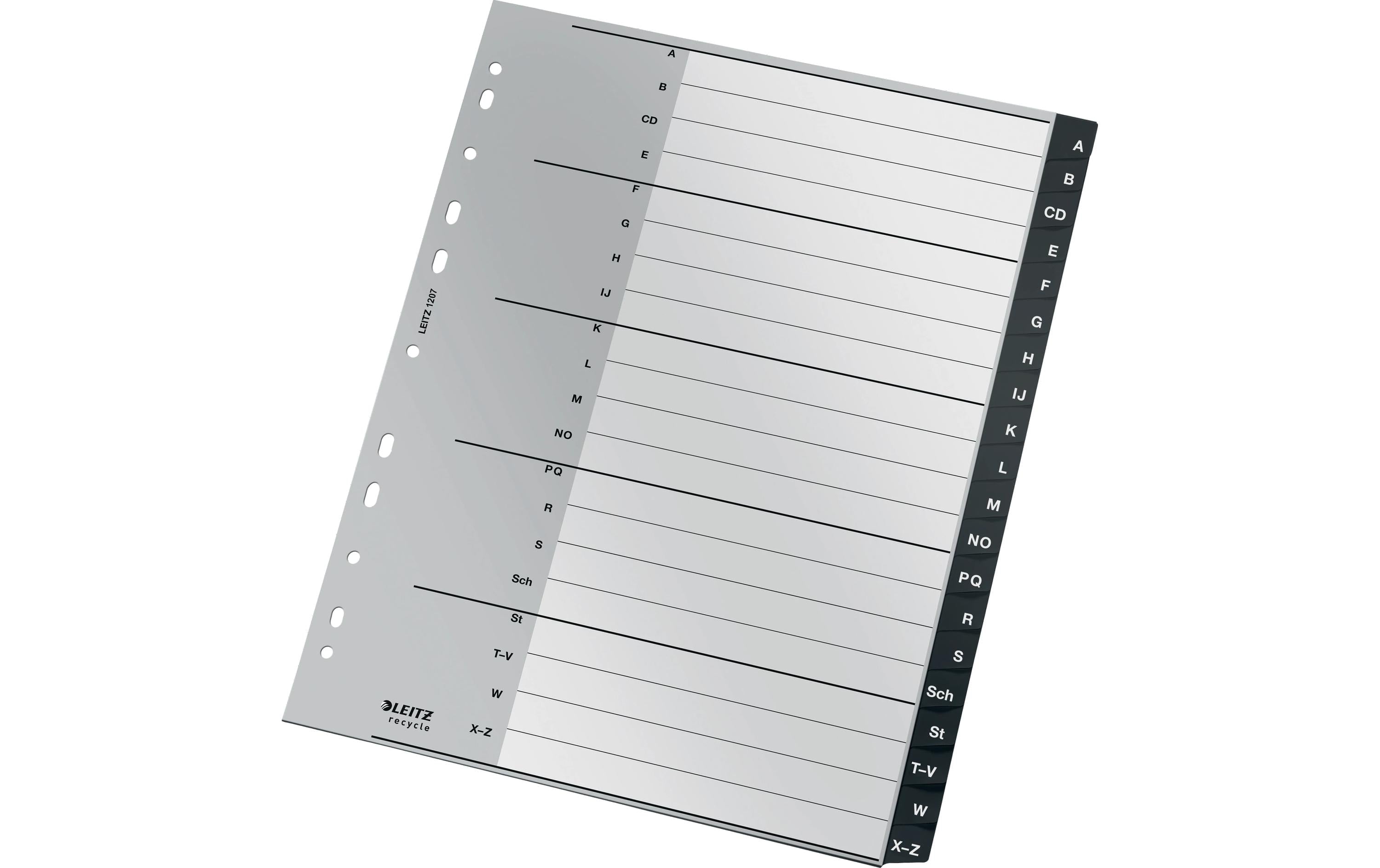 Leitz  Recycle PC-beschriftbares Register PP, A4, A-Z