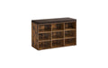 Vasagle Schuhschrank mit Polster, 9 Fächer 78.5x30.3x48 cm (LxBxH), Holz, Textilien