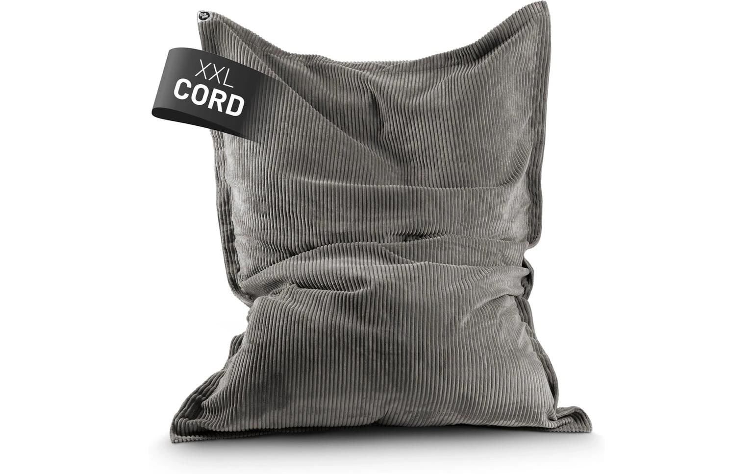 Lumaland Sitzsack Indoor Cord 380l grau grau