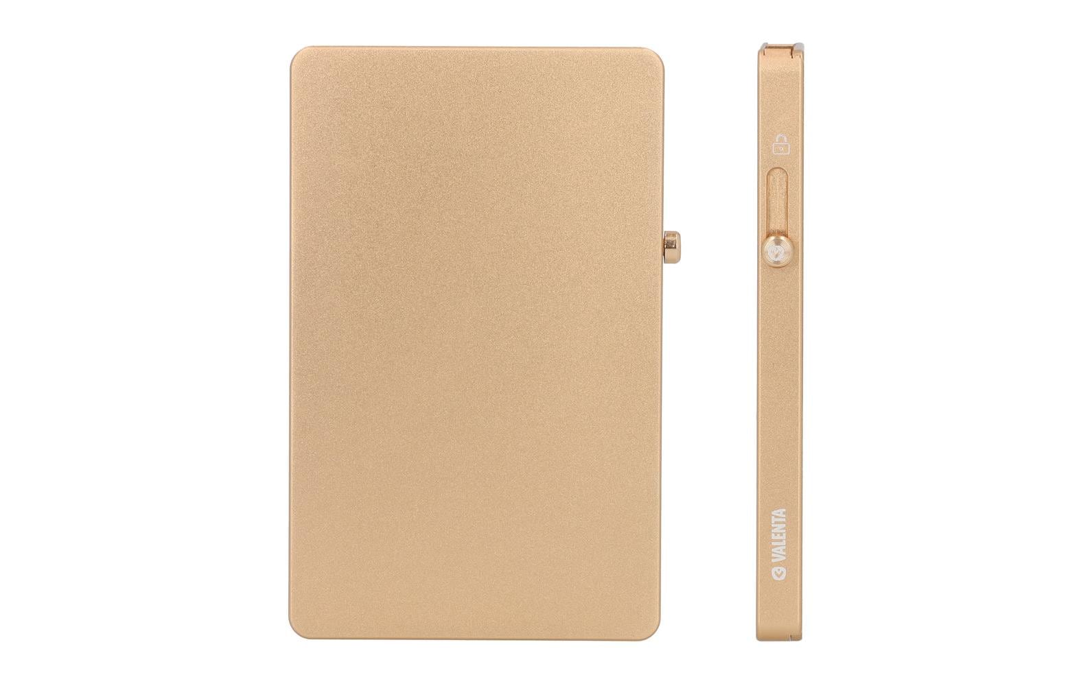 Valenta Card Protector - Thin Aluminium, MagSafe, Gold