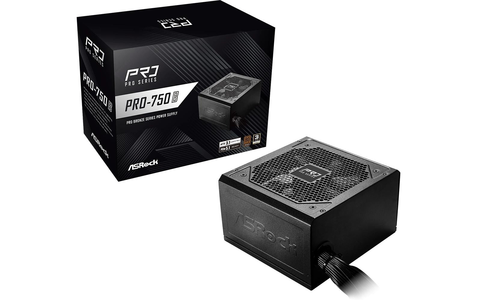 ASRock PRO PRO-750B 80+ Bronze Power Supply Unit