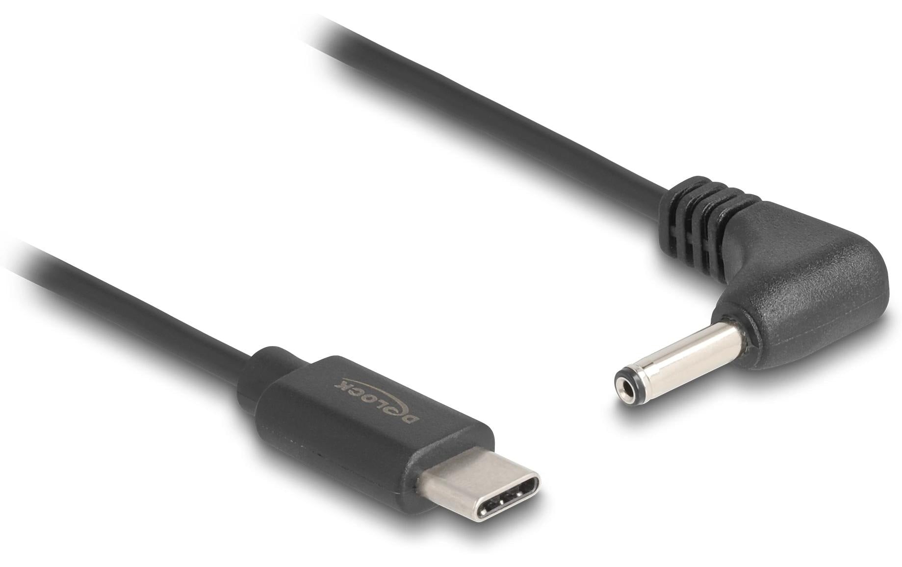 Delock USB Stromkabel C-5V DC, 1.5m Hohlstecker 3.5mm/1.35mm gewinkelt