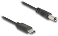 Delock USB Stromkabel C-5V DC, 1.0m Hohlstecker 5.5mm/2.1mm gerade