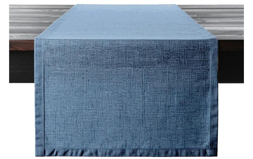 Proflax Tischläufer, Leinen blue, 50 x 150 cm