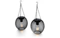 Balthasar Hängeleuchte Nina, Solar LED 2 Stück, 14.5x13 cm, Schwarz