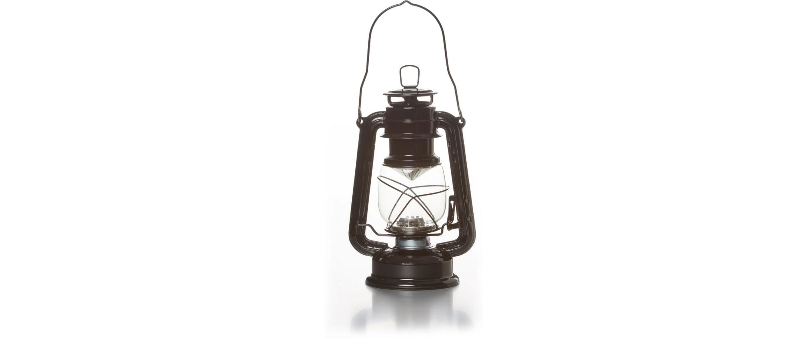 Balthasar Sturmlaterne LED, Schwarz 16x24 cm (DxH), Metall, Glas