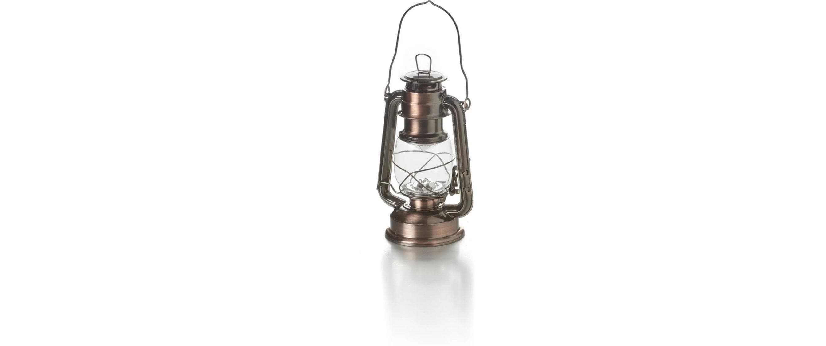 Balthasar Sturmlaterne LED, Kupfer 16x24 cm (DxH), Metall, Glas