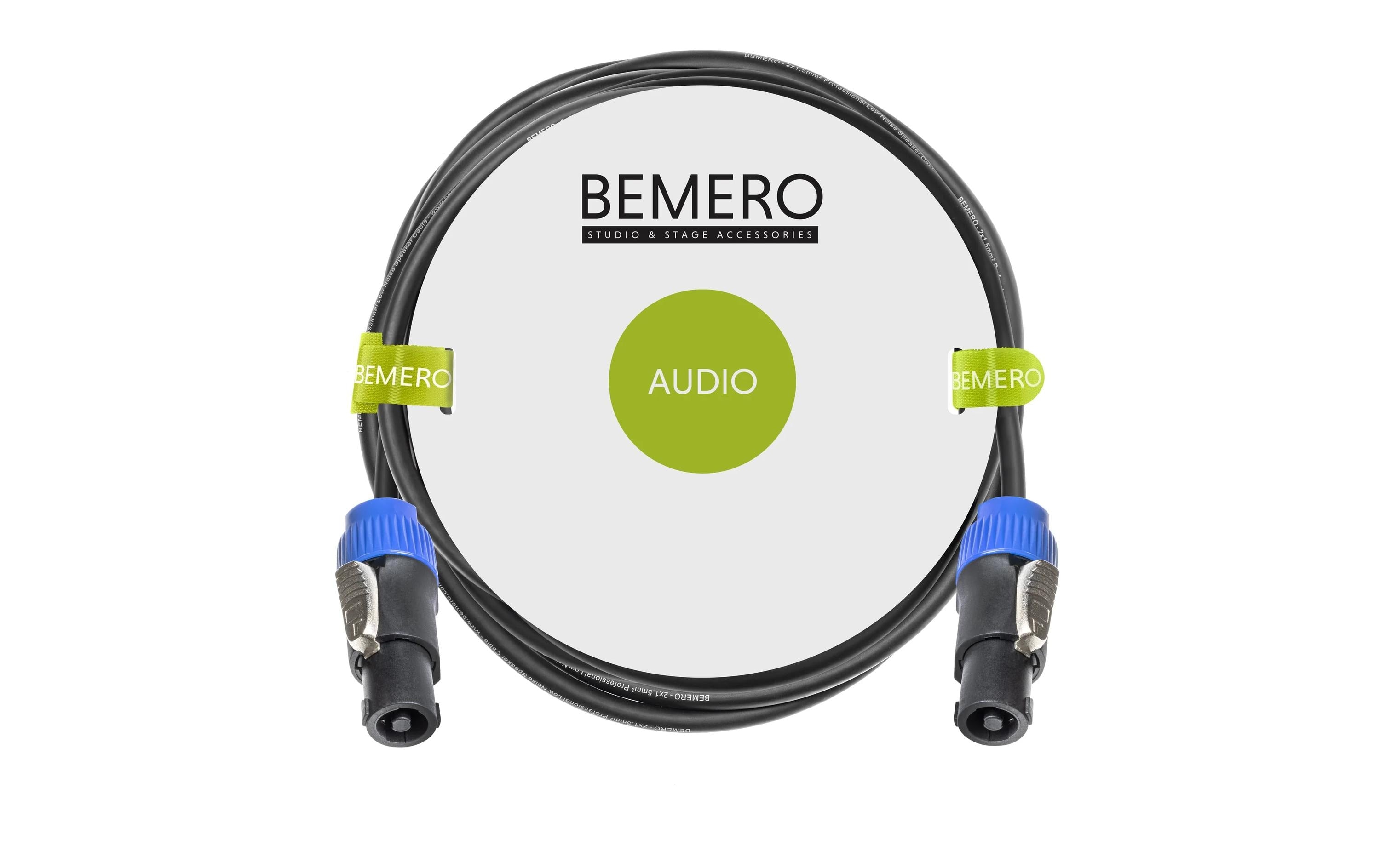 Bemero BSC2929-1000BK SpeakON Kabel 10m Lautsprecherkabel 2x1.5mm2, schwarz