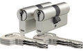 Doppelzylinder 500 plus,  30/30, 2er-Set Europrofilzylinder, Standard Security