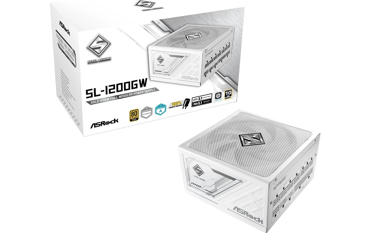 ASRock Steel Legend (White) SL-1200GW 80+ Gold Power Supply Unit