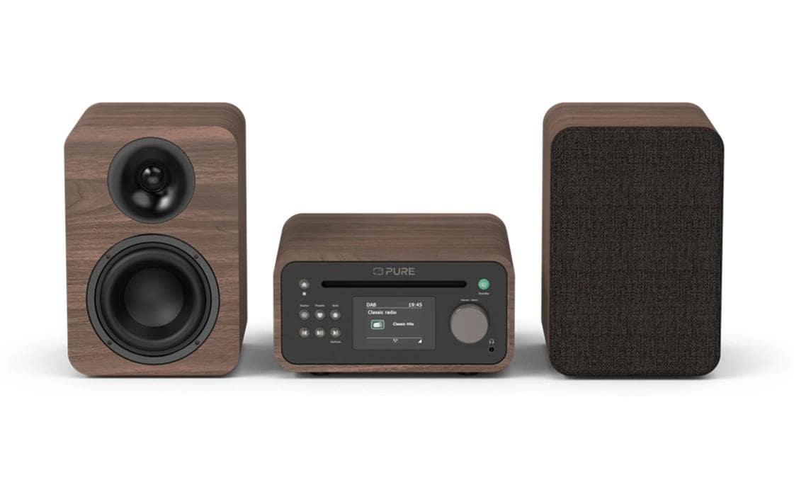 Pure Micro HiFi Classic Stereo Mini Coffee brown, Stereo, 2x 20W, CD, USB, AUX