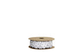 Chic Antique Spitzenband mit Blätter Länge 5 m, Breite 2.3 cm, silber glitzer