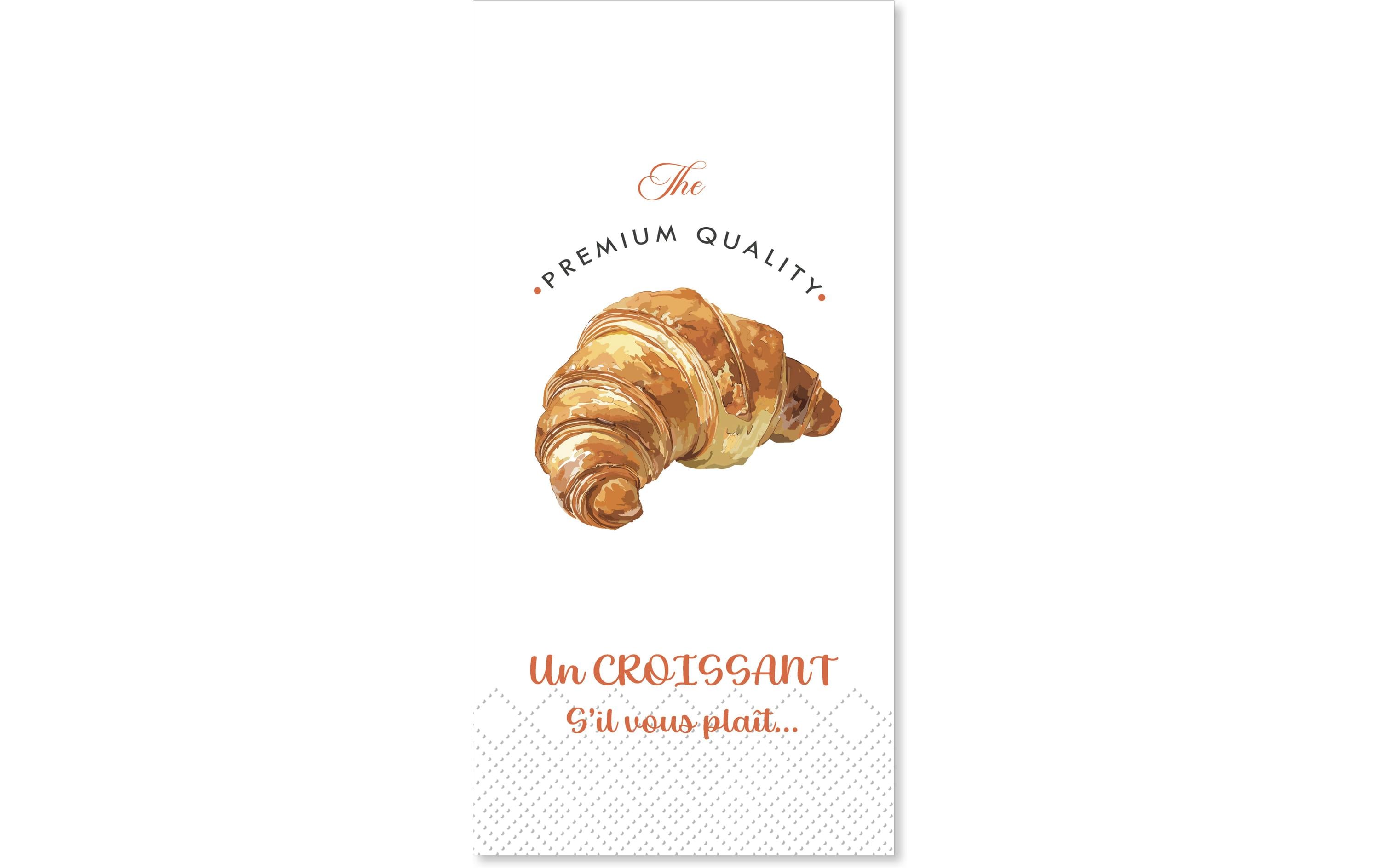 Chic Antique Serviette Croissant Länge 20 cm, Breite 10 cm, 16 Stück
