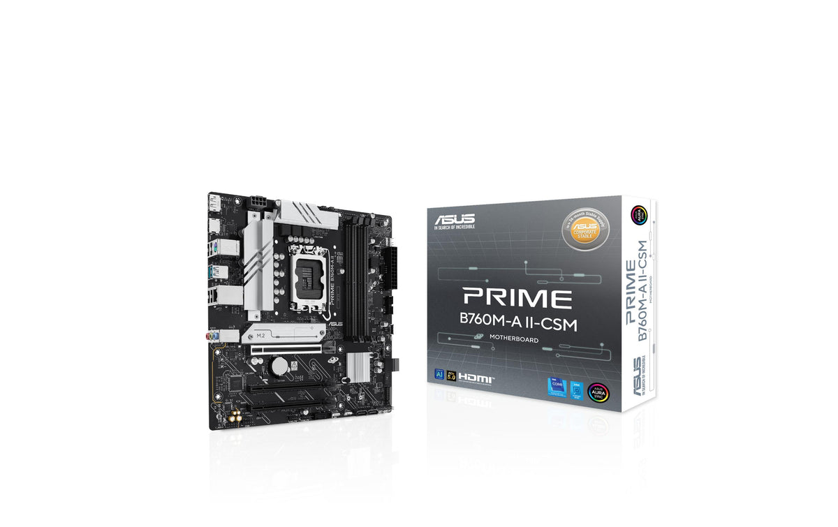 ASUS PRIME B760M-A II-CSM, mATX LGA1700, B760, 4x DDR5, PCIe 5.0, HDMI, DP