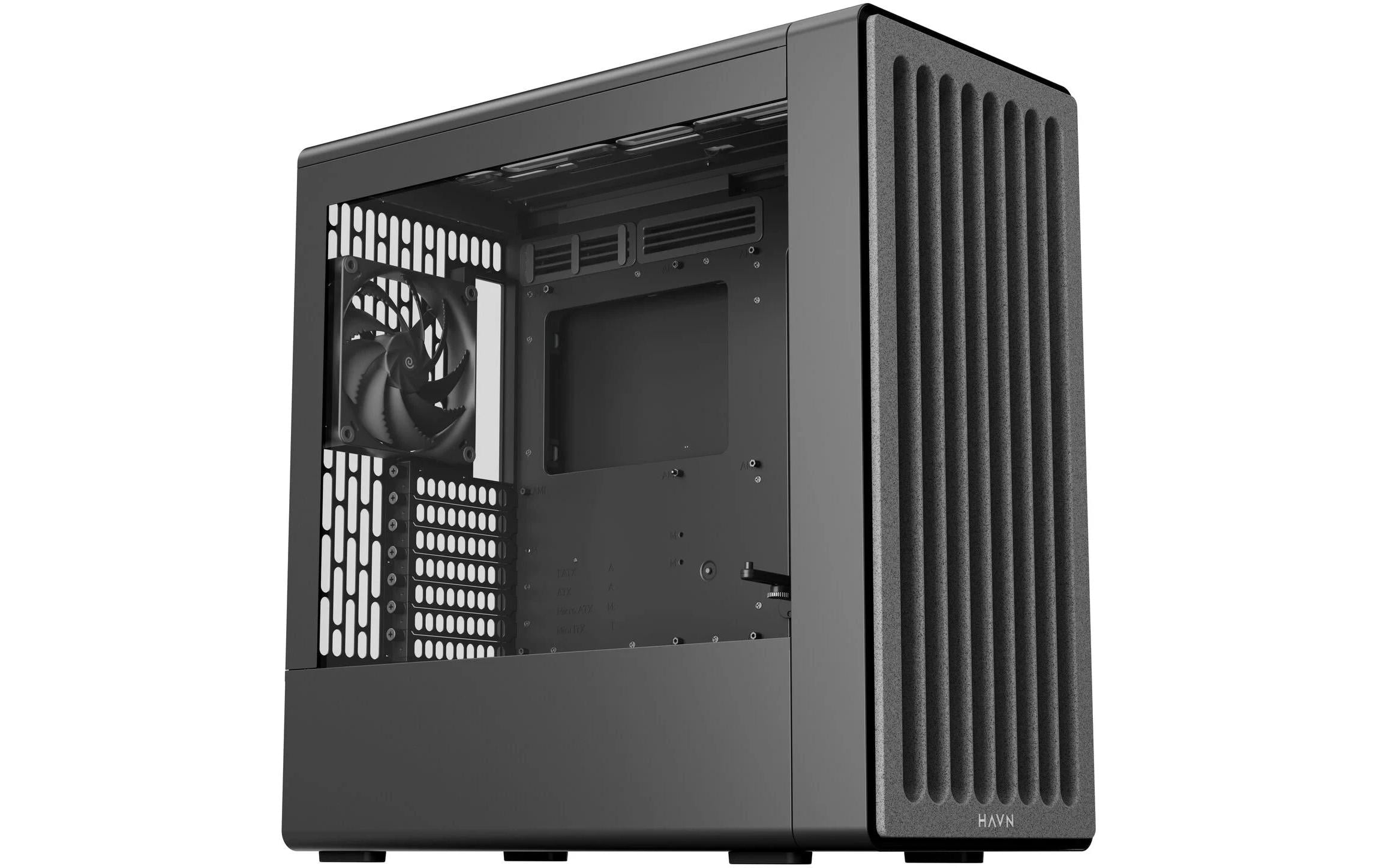 Lian Havn BF 360 Flow Midi-Tower, EATX, Schwarz