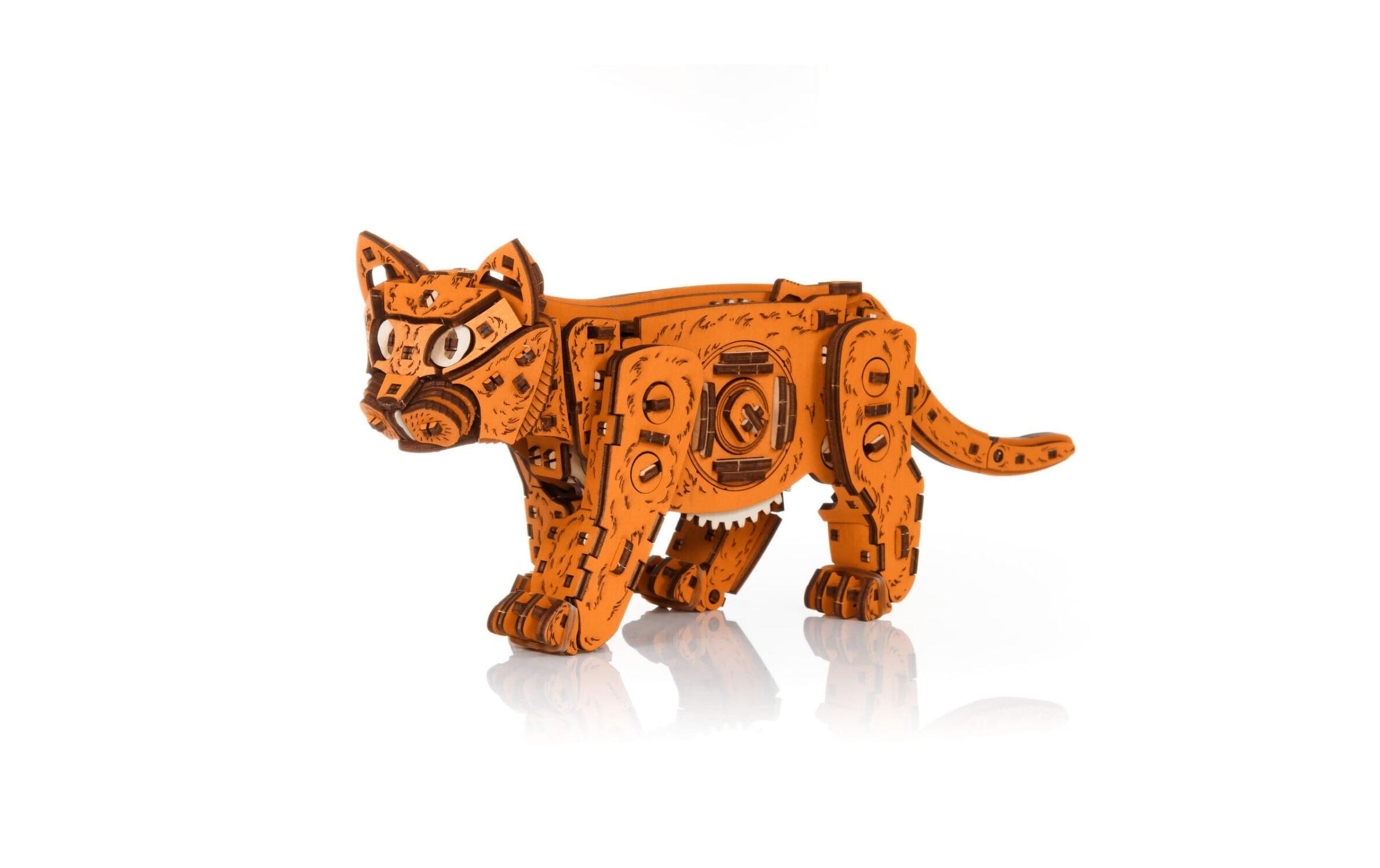 EWA Kätzchen 3D Holzbausatz Orange