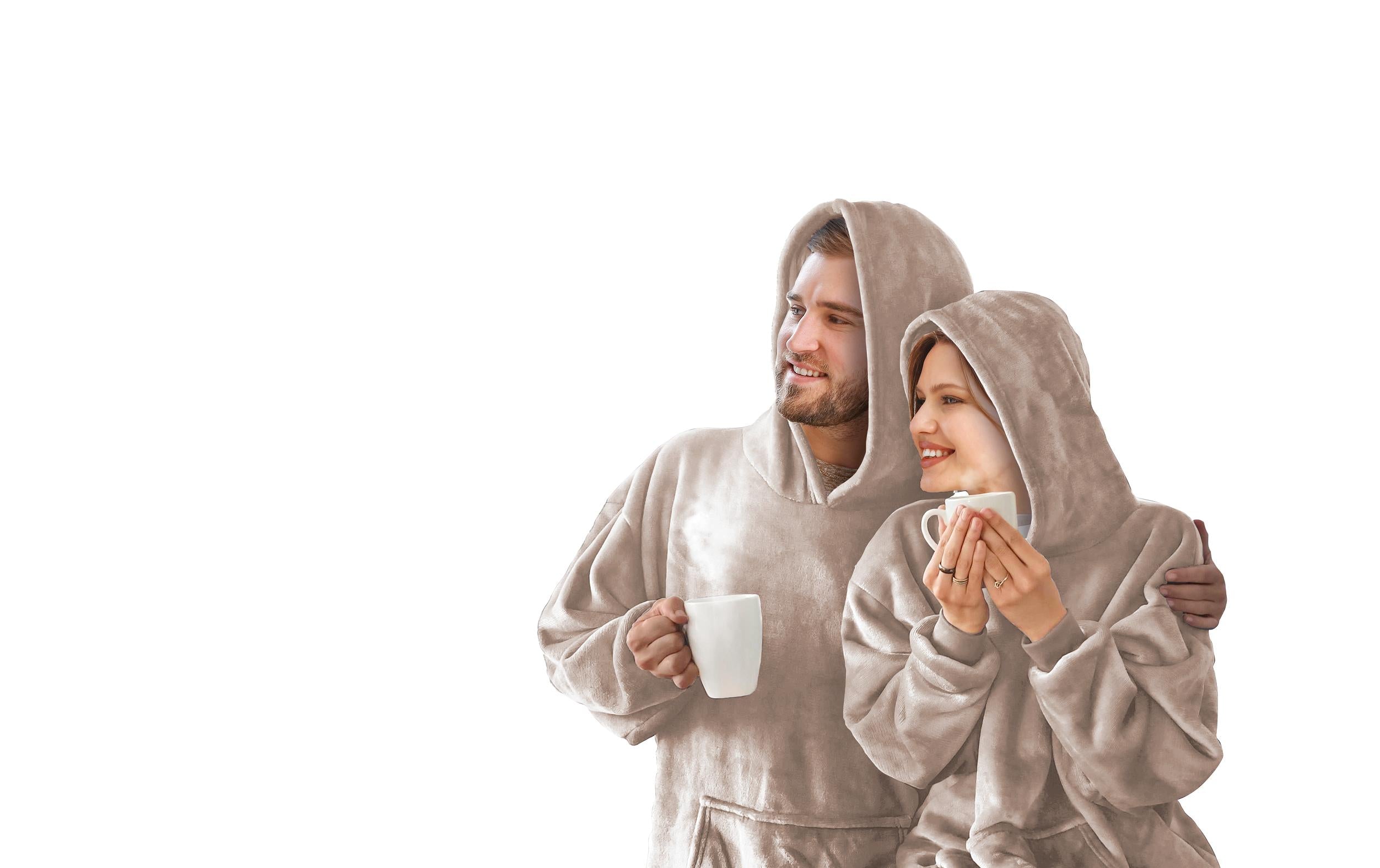 Hoodie Decke beige
