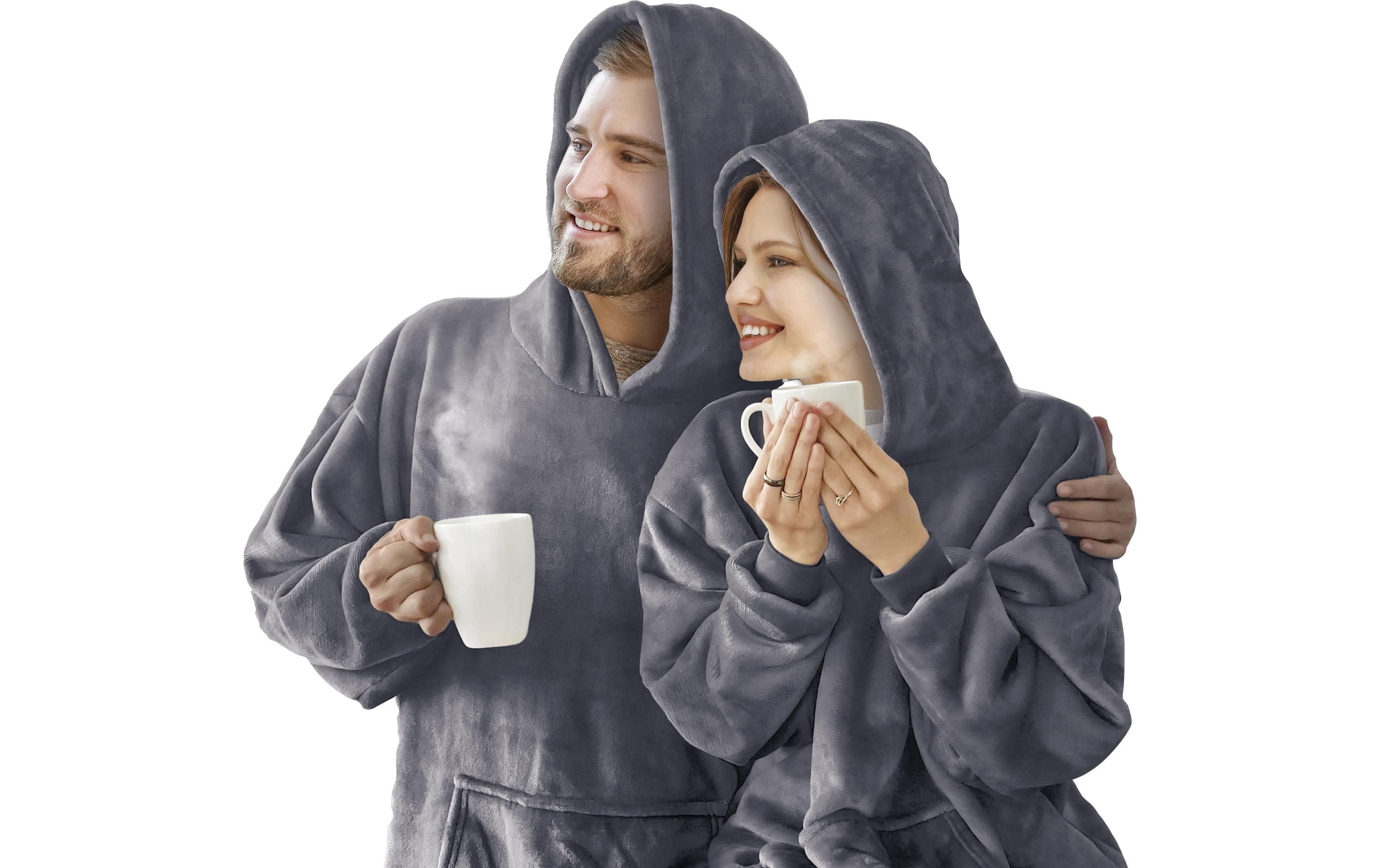 Hoodie Decke grau