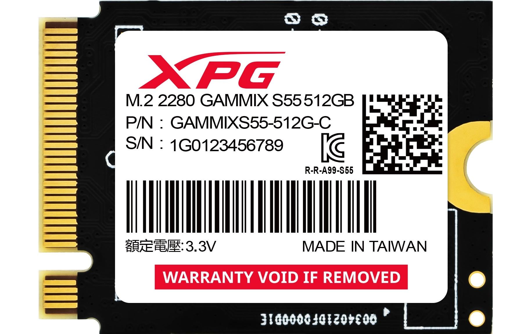 SSD Adata Flash GAMMIX S55 PCIe4.0,512GB,M2 PCIe 4.0, lesen 5000, schreiben 3700