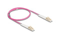 Delock LWL Duplex Patchkabel, OM4, 1m Multimode 50/125µm, LC-LC, Winkelbar