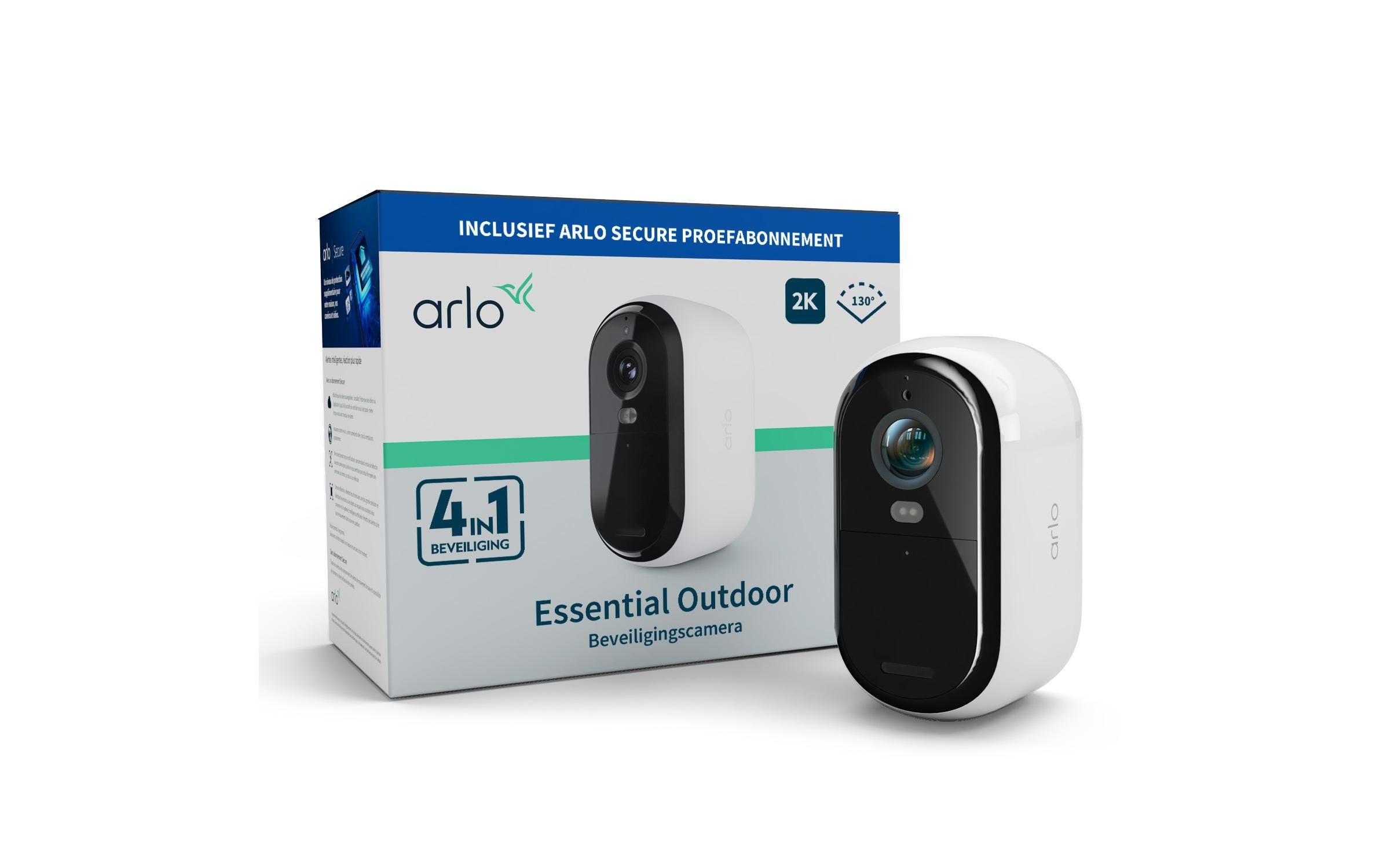 Arlo VMC3050: IP Kamera 1er Pack Arlo Essential2 Outdoor 2K-Kamera weiss