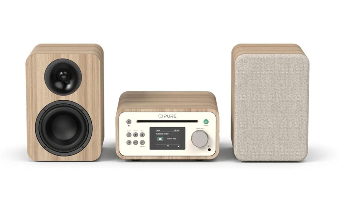 Pure Micro HiFi Classic Stereo Mini Cotton white, Stereo, 2x 20W, CD, USB, AUX