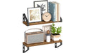 Vasagle Wandregal Industrial, 2er Set 40x12.8x11.2 cm (LxBxH), Spanplatte, Stahl
