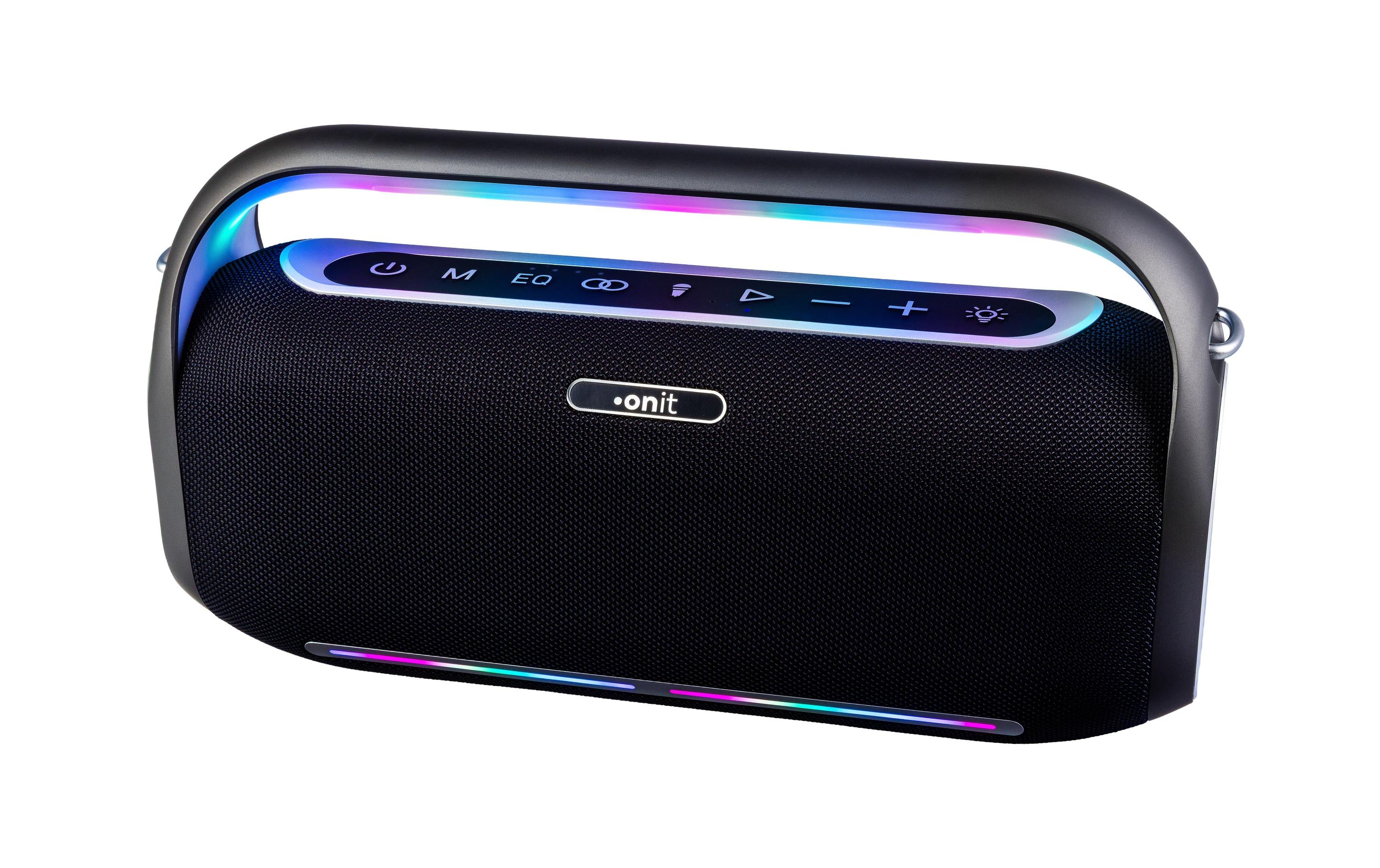 onit Lautsprecher 150W BT, Akku, RGB, Karaoke, EQ, PB, TWS