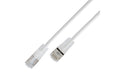 SLIM Patchkabel: U/UTP, 1m, weiss Cat.6A, LSOH, AWG28, transluzid, 3.6mm