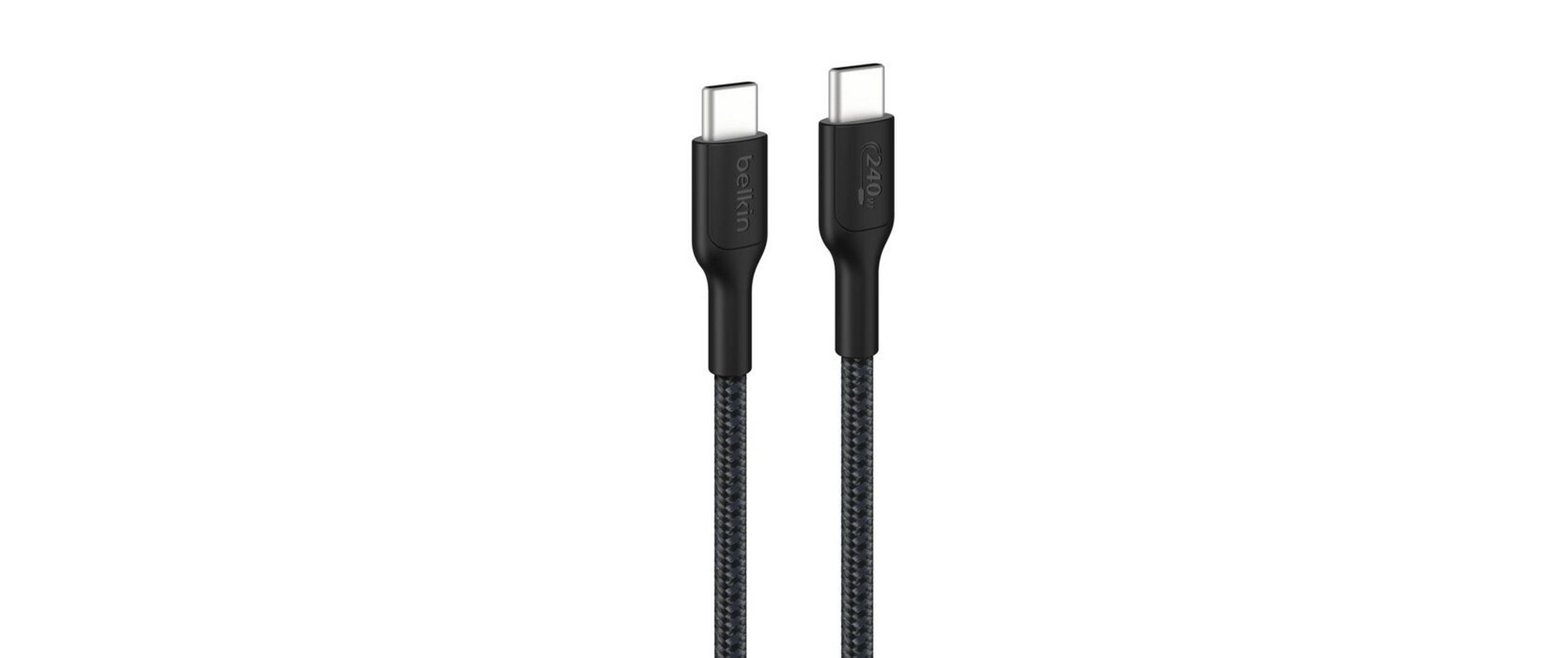 Belkin BoostCharge 240W USB-C-Kabel USB-C/USB-C, 3m, Schwarz