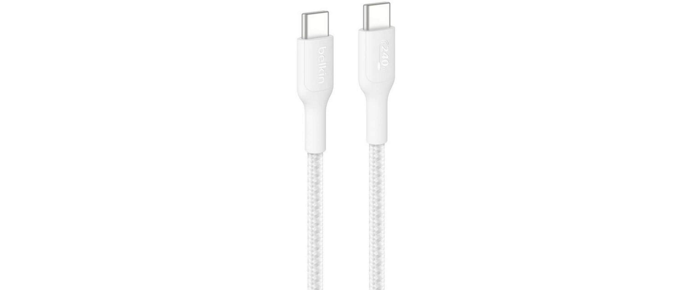 Belkin BoostCharge 240W USB-C-Kabel USB-C/USB-C, 2m, Weiss