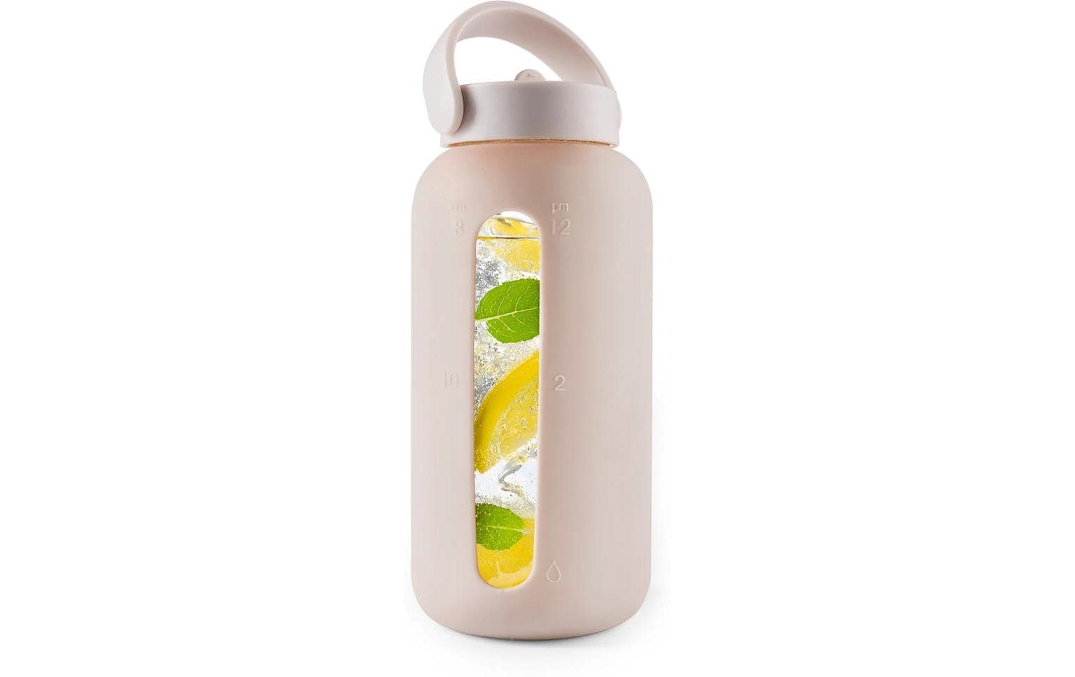 GOURMETmaxx Glas Trinkflasche 800ml Creme