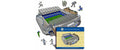 Chelesea FC - Stamford Bridge Stadium Holz Puzzle Grösse S (150 Teile)