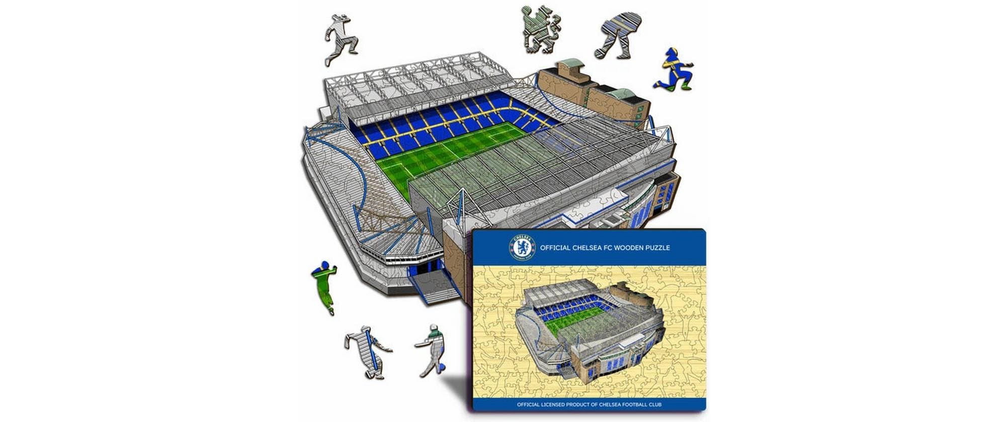 Chelesea FC - Stamford Bridge Stadium Holz Puzzle Grösse S (150 Teile)