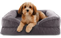 Lumaland Hundebett Indoor Cord S 70x60x18cm grau