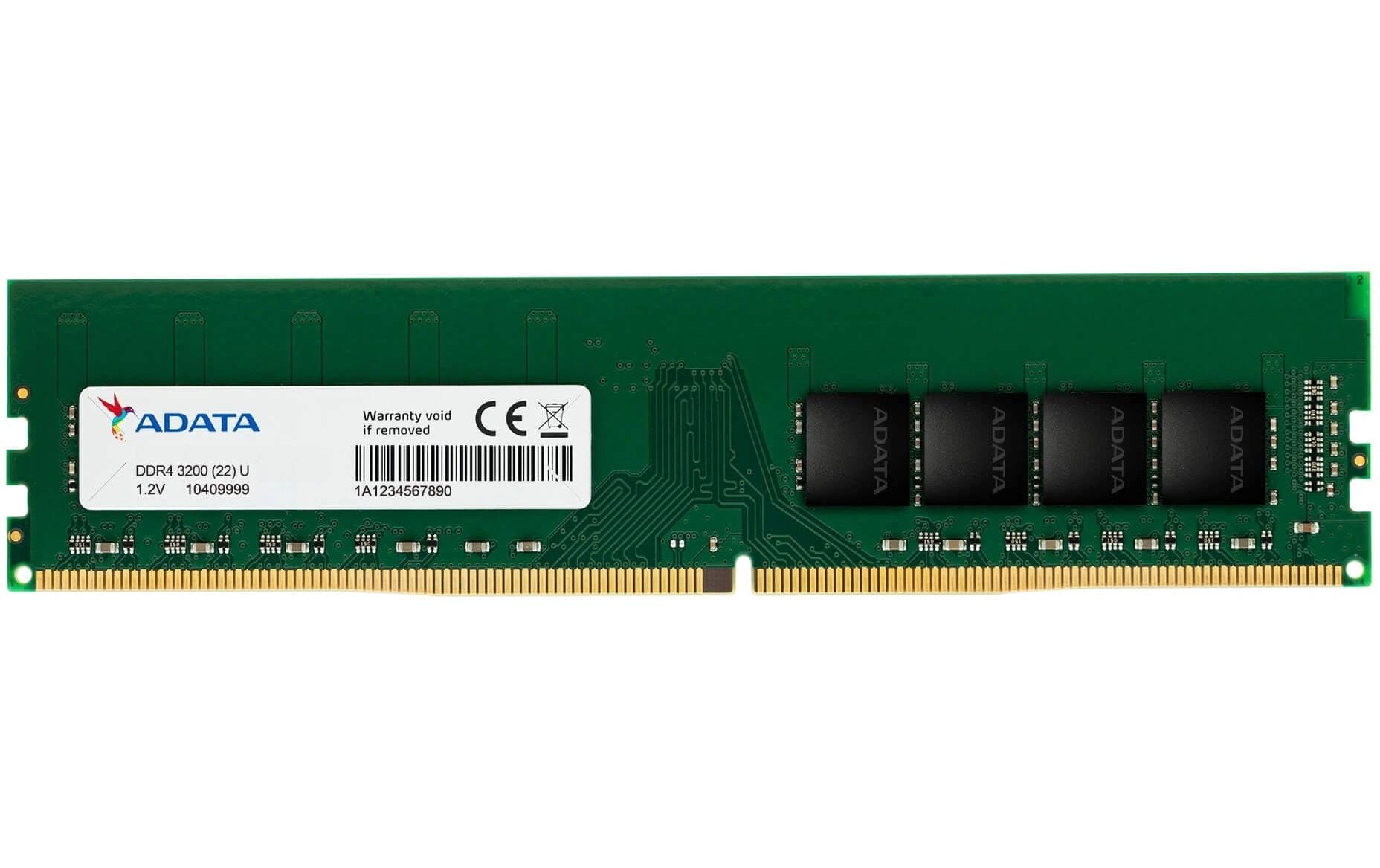 Adata DDR4 8GB 3200MT/s U-DIMM, 1.2V, CL 22