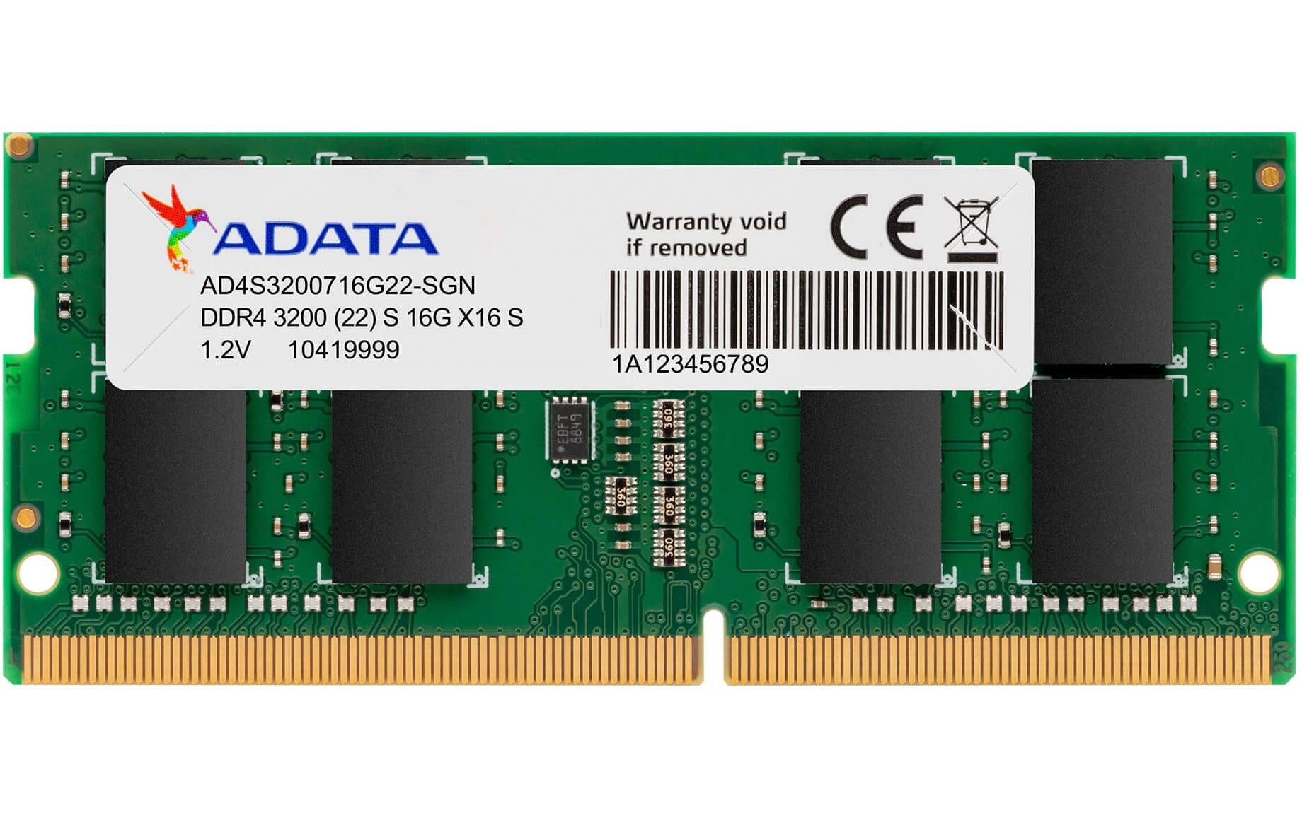 Adata DDR4 8GB 3200MT/s SO-DIMM, 1.2V, CL 22