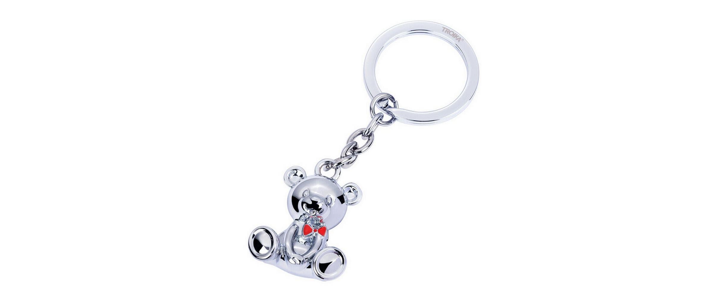 Troika Schlüsselanhänger Teddybär Bärnd silberfarben