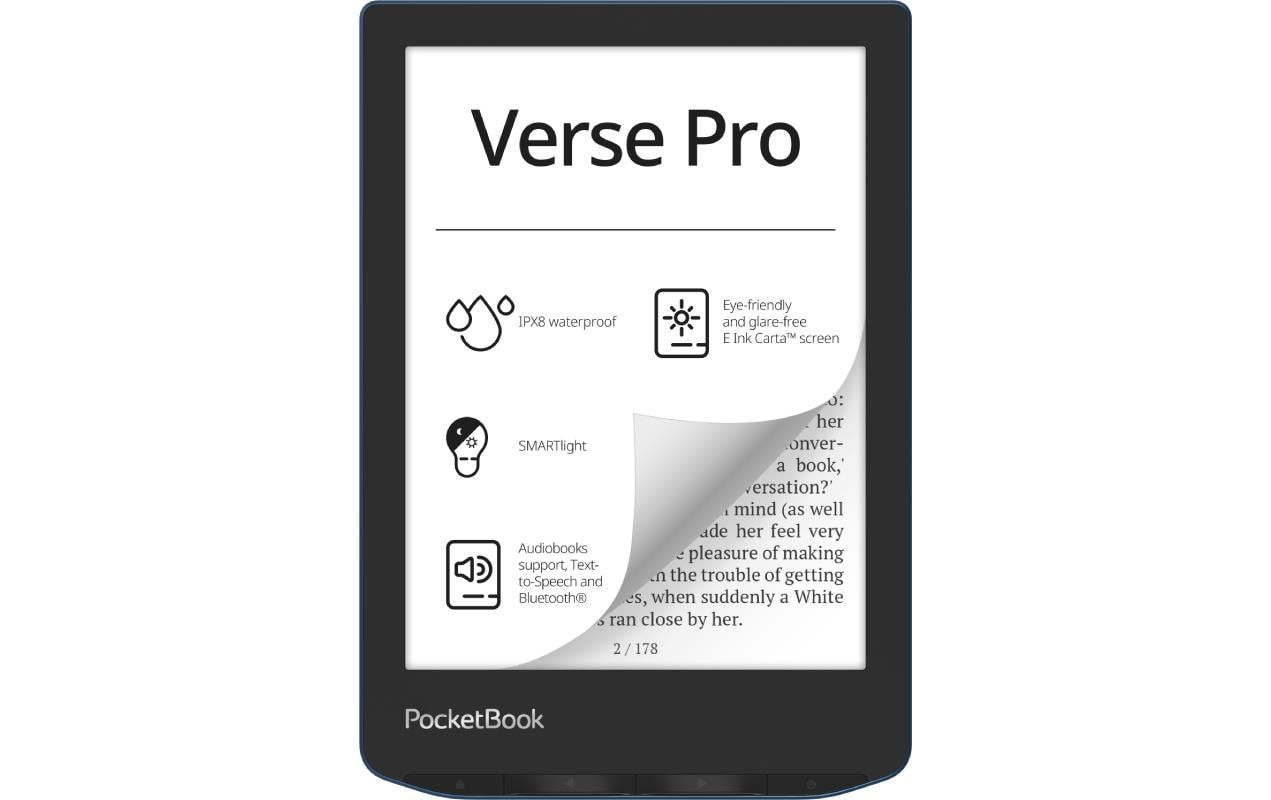 PocketBook Verse Pro Azure Blue 6" E-Ink Carta™, 16GB Speicher