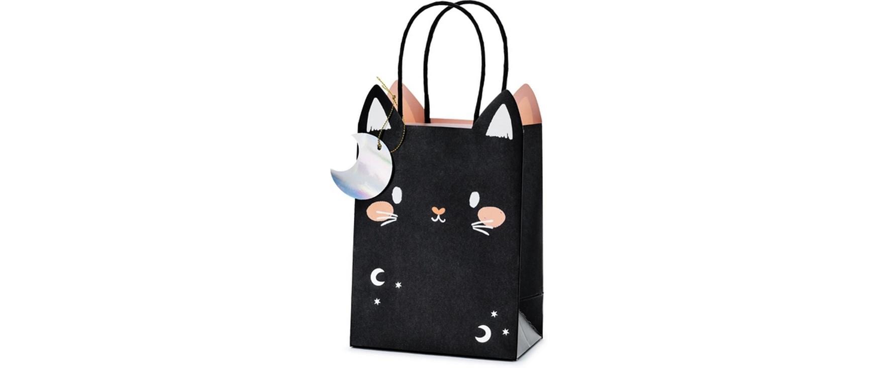 Partydeco Geschenktasche Katze Mix, 8x14x18 cm, 1 Stück