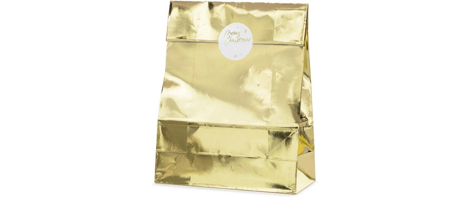Partydeco Geschenktasche gold 25x38x11 cm, 3 Stück