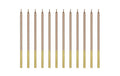 Partydeco Geburtstagskerzen glatt roségold 14cm, 12 Stück