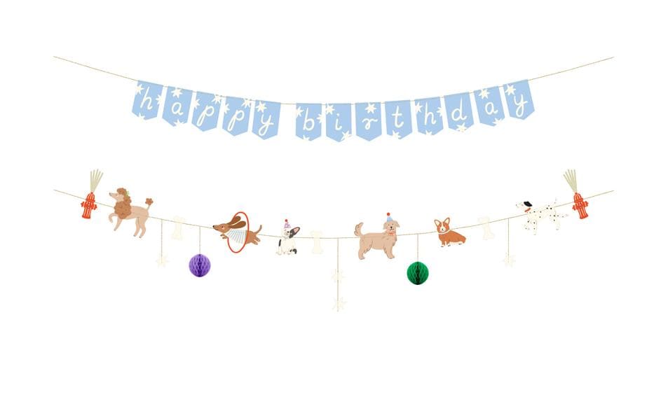 Partydeco Girlande Hunde farbig, 210 cm