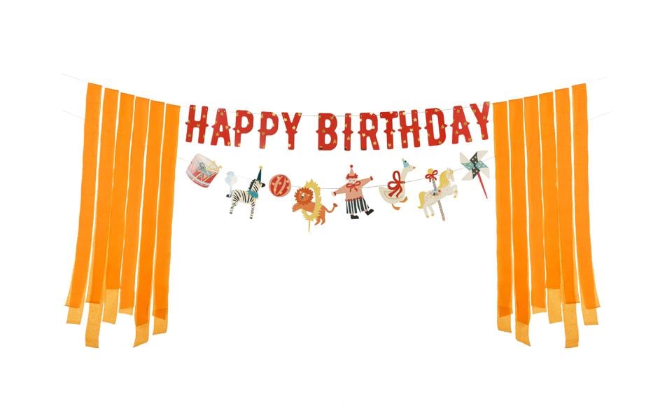 Partydeco Girlande Zirkus farbig, 275 cm