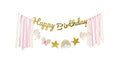 Partydeco Girlande Einhörner rosa/gold,  230x17.5 cm